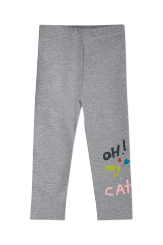 Legging polaire - Gris clair chiné