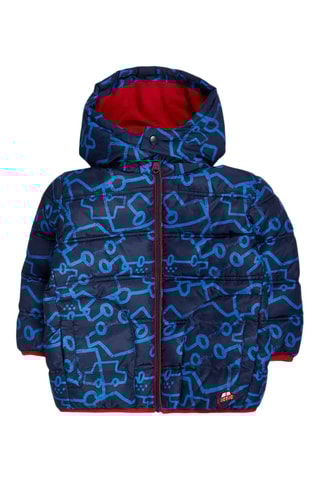 Gewatteerde Jas met Capuchon - Marineblauw