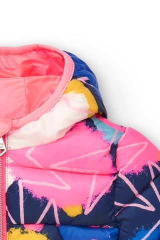 Gewatteerde Jas met Capuchon - Multicolor