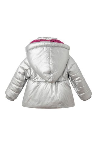 Gewatteerde Jas met Capuchon - Zilverkleurig