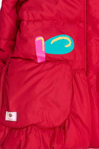 Gewatteerde Jas met Capuchon - Rood