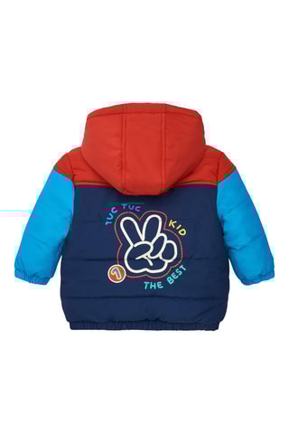 Gewatteerde Jas met Capuchon - Blauw