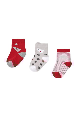 3 paires de chaussettes - Rouge