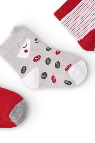 3 paires de chaussettes - Rouge