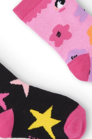 2 Paar Sokken - Zwart en Roze