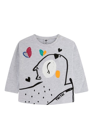 T-shirt - Gemêleerd Grijs