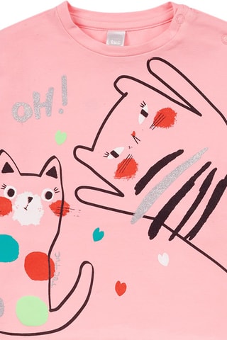 T-shirt en Legging - Roze en Gemêleerd Lichtgrijs