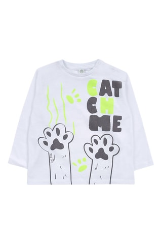 T-shirt Cattitude - Blanc