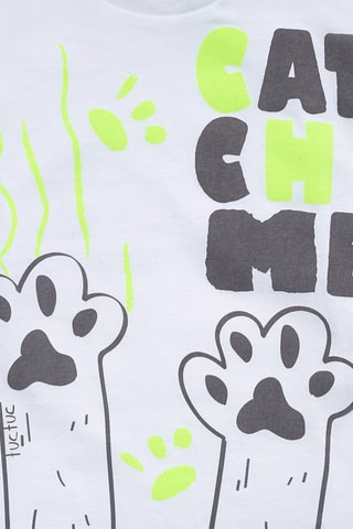 T-shirt Cattitude - Blanc