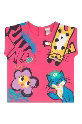 T-shirt Hip Hip Hooray! - Rose