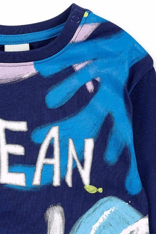 T-shirt Ocean Wonders - Blauw