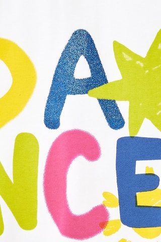 T-shirt Run Sing Jump - Wit