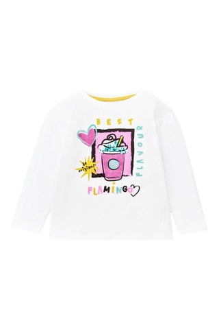 T-shirt Flamingo Mood - Blanc