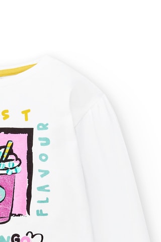 T-shirt Flamingo Mood - Blanc