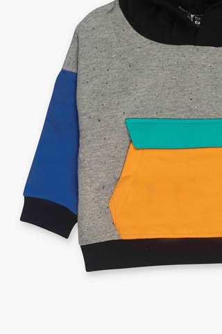 Sweater met Capuchon - Gemêleerd Grijs