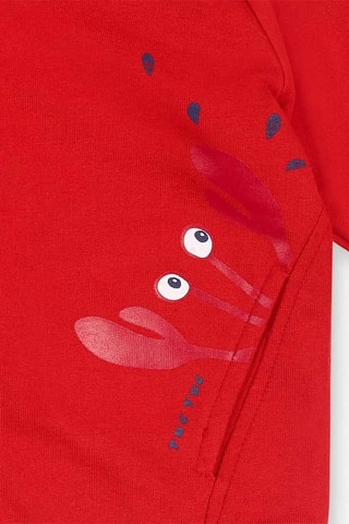 Sweat réversible Beach Day - Rouge et blanc