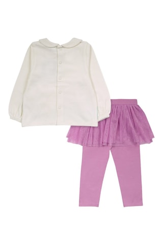 Top en Legging met Trompe-l’œil - Roze en Wit