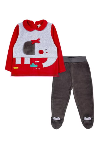 Velours Top en Broek - Grijs