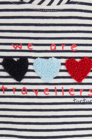 T-shirt en Legging - Marineblauw en Rood