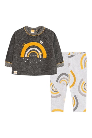 Sweater en Legging - Gemêleerd Lichtgrijs