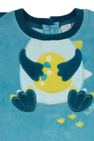 Velours T-shirt en Broek - Petrolblauw