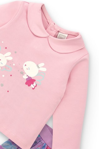 T-shirt en Legging - Lichtpaars en Roze