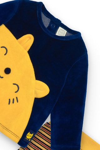 T-shirt van 2 Materialen en Broek - Geel