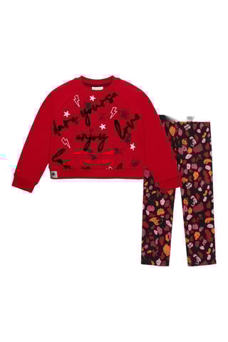 Sweat et legging - Rouge et noir