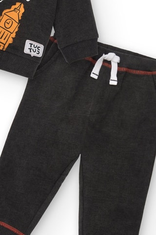 Sweater met Capuchon en Joggingbroek - Donkergrijs