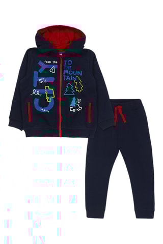 Sweater met Capuchon en Joggingbroek - Marineblauw