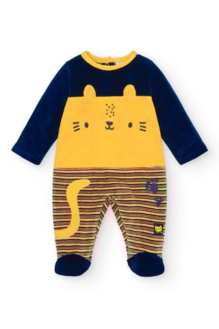 Velours Kruippakje - Marineblauw