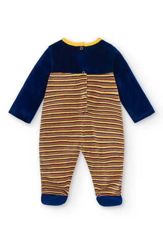 Velours Kruippakje - Marineblauw