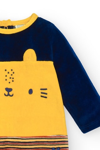 Velours Kruippakje - Marineblauw