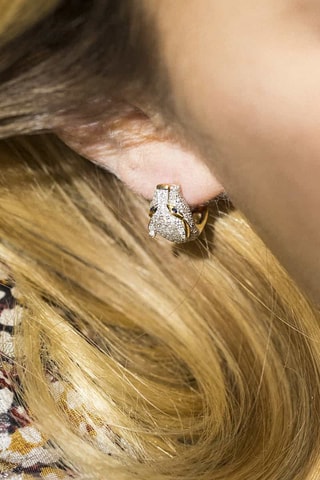 Oorbellen ma Panthère - Geelgoud, Diamanten en Saffieren