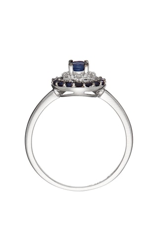 Anello Talia - Oro bianco, diamanti e zaffiri