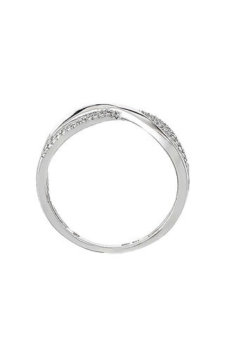 Anello Croisi Divin - Oro bianco e diamanti