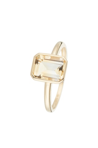Anillo Classy - Oro amarillo y citrino