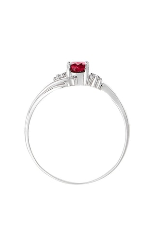 Anello Guatemala - Oro bianco, rubino e diamanti