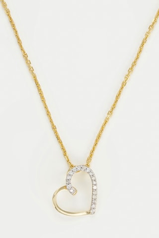 Hanger Cœur Précieux 
Geelgoud en Diamanten