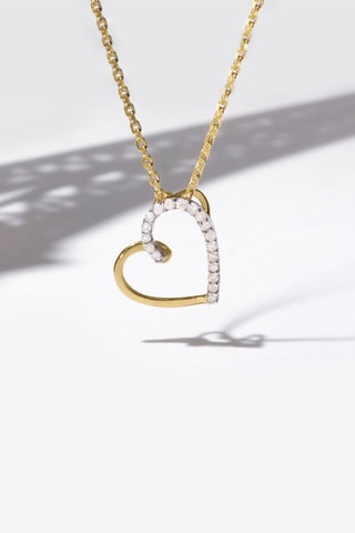 Hanger Cœur Précieux 
Geelgoud en Diamanten