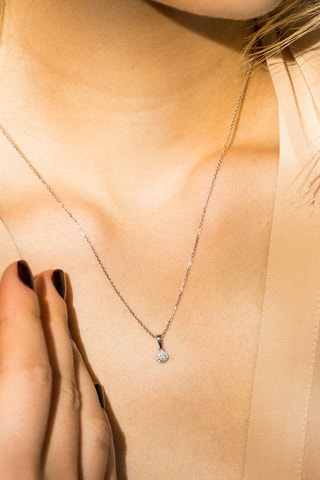 Hanger Idylle Witgoud en Diamanten