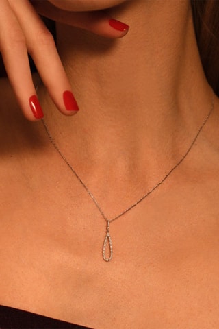 Pendente Las Palmas Ouro branco e diamantes