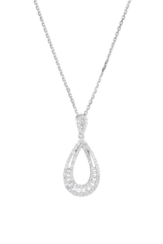 Pendente Khloé Ouro branco e diamantes