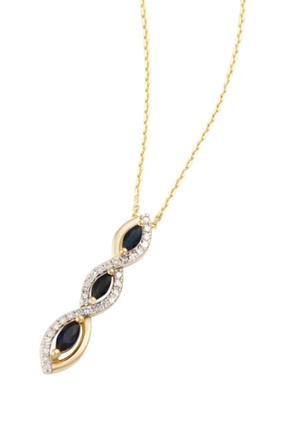 Hanger Splendeur - Geelgoud, Diamanten en Saffieren