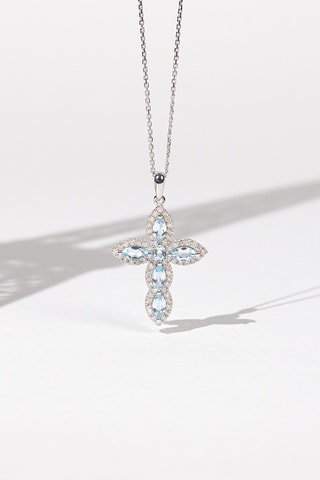 Hanger Beka - Witgoud, Diamanten en Topazen