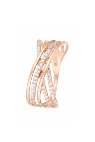 Anillo - Oro rosa y diamante