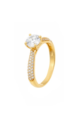 Anillo - Oro amarillo y topacio