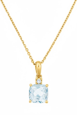 Hanger - Geelgoud, Diamanten en topaas