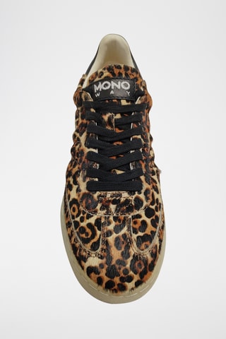 Sapatilhas em couro Jiha - Castanho e bege