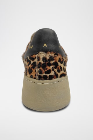 Sapatilhas em couro Jiha - Castanho e bege